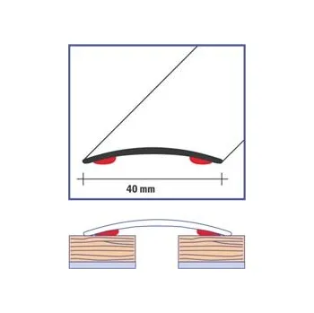 Podlahová lišta Přechodový profil 40 mm na lamino, parket / samolepící (270 cm / javor / 1ks)