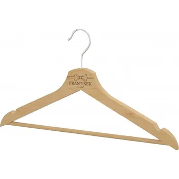 Svatební dekorace Svatební ramínko s motýlkem přírodní