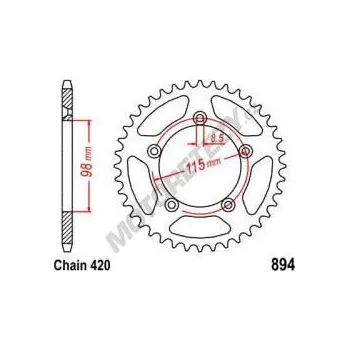 Řetězová sada pro motocykl Rozeta HUSQVARNA TC 65 rok 17-24