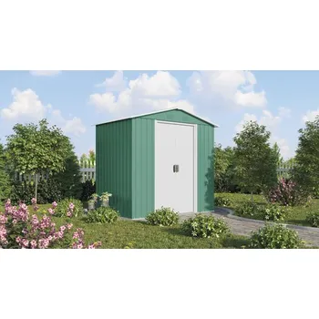 Zahradní domek Plechový zahradní domek PERGART Köln II 65 184 x 119 cm zelený