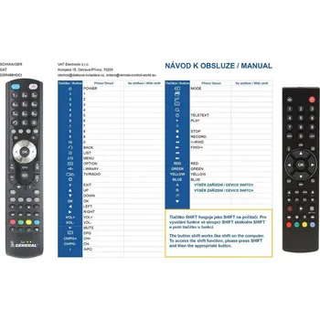 Dálkový ovladač General SCHWAIGER DSR-496HDCI, DSR-596HDCI - náhradní dálkový ovladač