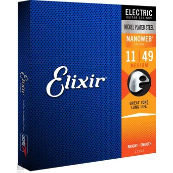 Příslušenství pro strunný nástroj Elixír ELIXIR Nanoweb Medium struny pro el. kytaru