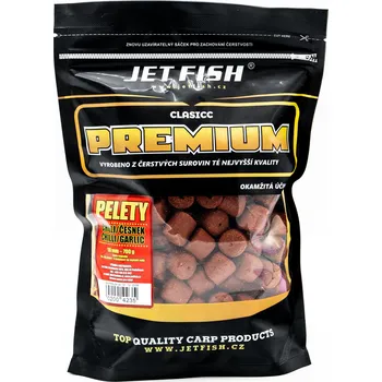 JET FISH Pelety Premium Clasicc Chilli Česnek 700g 18mm (JET FISH Pelety Premium Clasicc Chilli Česnek 700g 18mm)