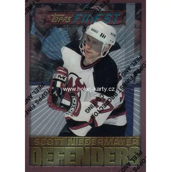 Karetní hra insert karta SCOTT NIEDERMAYER 95-96 Topps Finest Defenders Bronze číslo 103