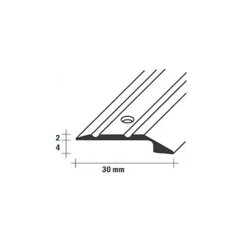 Stavební profil Ukončovací profil 30 mm / vruty (270 cm / stříbrný / 1ks)
