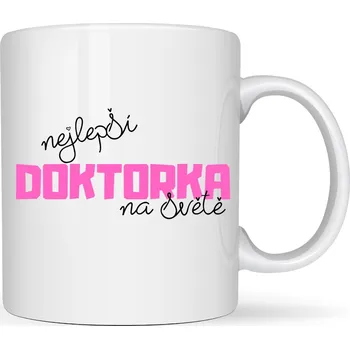 Hrneček - Nejlepší doktorka 330 ml bílá/valentýn