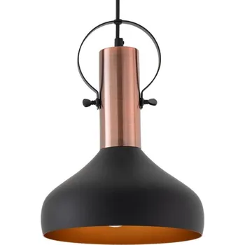 Černé kovové závěsné světlo Somcasa Agres 24 cm