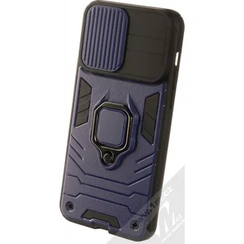 Pouzdro na mobilní telefon 1Mcz Lens Ring odolný ochranný kryt pro Apple iPhone 14 Pro Max tmavě modrá černá (navy blue black)