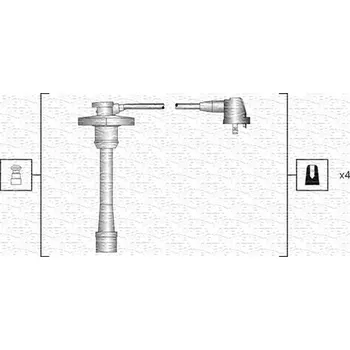 Zapalovací kabel Sada kabelů pro zapalování MAGNETI MARELLI 941318111188