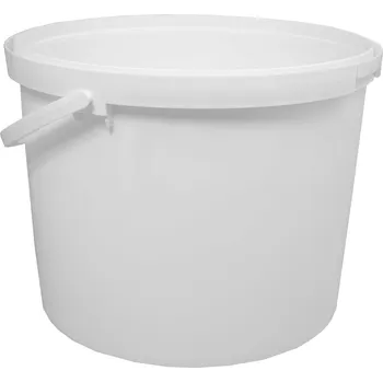 Jednorázové nádobí kbelík kulatý 11 000 ml, PP, s ručkou pevnou - bílý (10 ks/balení)