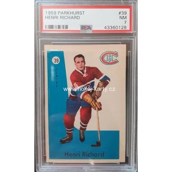 Sběratelství insert RC karta HENRI RICHARD 59-60 Parkhurst číslo 39