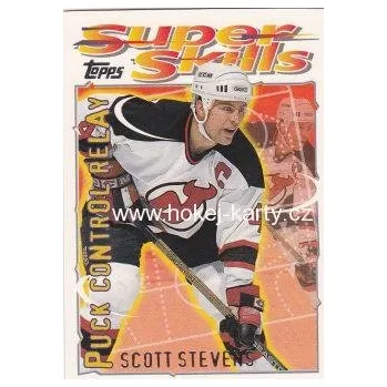 Karetní hra insert karta SCOTT STEVENS 95-96 Topps Super Skills Silver číslo 7
