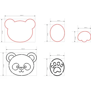 Vykrajovátko Naše Vykrajovátko Medvídek - puzzle Varianta: Sada komplet - vykrajovátka + šablony Vykrajovátko