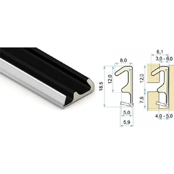 Těsnicí profil Q-LON 3096 - vstupní dveře (25 m / šedá RAL 7001 / 25m)