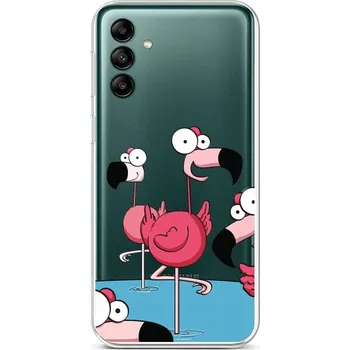 Pouzdro na mobilní telefon Kryt Samsung A04s Cartoon Flamingos (obal neboli pouzdro na Samsung A04s)