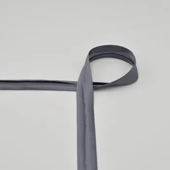 Saténový lemovací proužek, zažehlený, šedý, 20mm