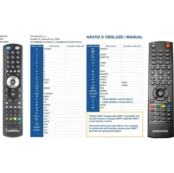 General MEDION MD28004 - náhradní dálkový ovladač