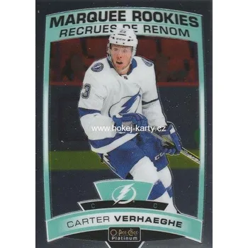 Sběratelská karetní hra insert RC karta CARTER VERHAEGHE 19-20 OPC Platinum Marquee Rookies číslo 155