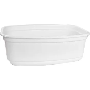 Jednorázové nádobí vanička 250 ml, PE/PP, 139x104x49mm - bílá (600 ks/balení)