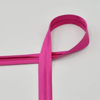Saténový lemovací proužek, zažehlený, fuchsiový, 20mm