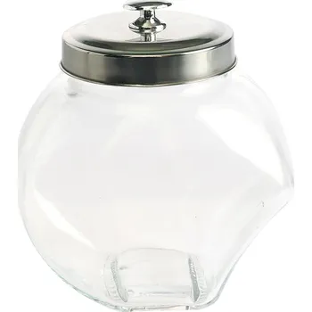 Dóza na potraviny Chomik Skleněná dóza na potraviny šikmá - velikost 1,1 L