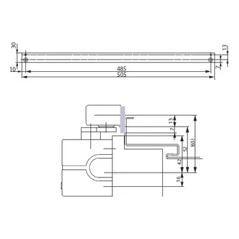 Zavírač dveří Montážní plech A130 (bílý / 1ks)