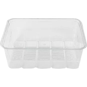 Jednorázové nádobí vanička hranatá 1 200 ml - transparentní (450 ks/balení)