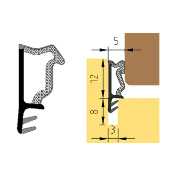 Těsnění do okna a dveří Těsnící profil D 3630 (hnědá rustik / 150m)