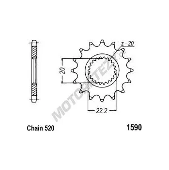 Řetězová sada pro motocykl Řetězové kolečko YAMAHA YZ 250 F rok 01-25