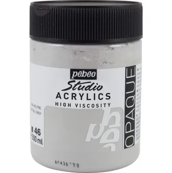 Vodová barva Akrylová barva Pébéo Studio Acrylics - 46 Neutral Grey Objem: 500 ml