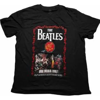 Pánské oblečení Merch The Beatles: The Beatles Unisex T-shirt: Our World 1967 (large) L