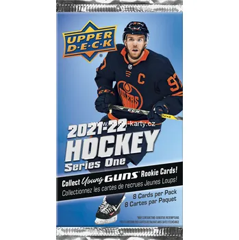 Sběratelská karetní hra 2021-22 Upper Deck Series 1 Hockey Retail Balíček