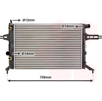 Chladič motoru Chladič, chlazení motoru VAN WEZEL 37002256