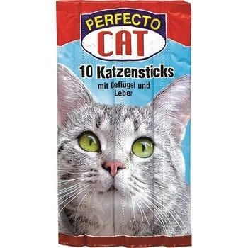 Pamlsek pro kočku Perfecto Cat Jerkys drůbeží + játra 10 ks