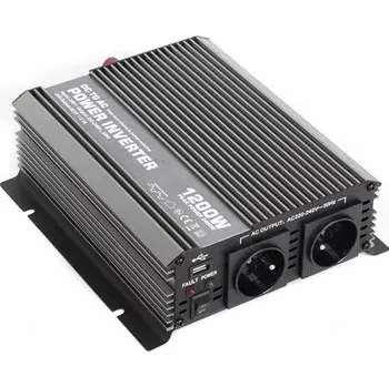 Měnič napětí Měnič napětí z 12/230V, USB, 1200W