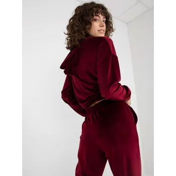 Dámská souprava velurová s kalhotami BRIA bordó