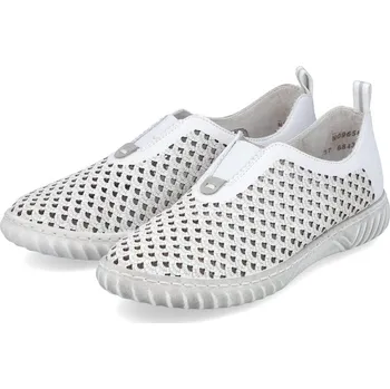 Dámské polobotky Dámské kožené polobotky N0965-80 Rieker bílé Barva: weiss, Velikost: 40