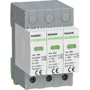 Proudový chránič Noark Svodič přepětí FVE DC Ex9UEP 1+2 3pól In=6,25kA, 1000 V DC, šířka 3TE /111760/