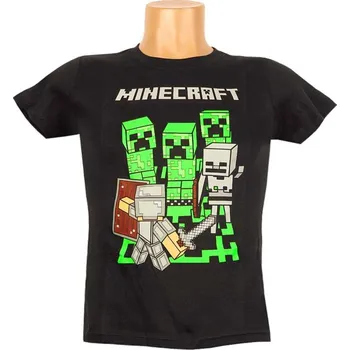 Chlapecké tričko TifanTEX Tričko Minecraft 3D dětské černé