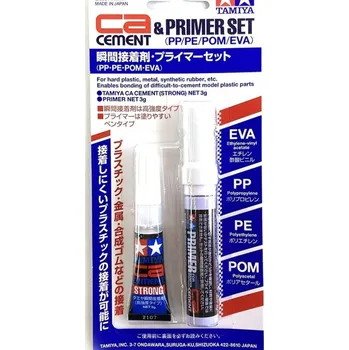 Tamiya 87211 CA Cement & Primer Set (PP/PE/POM/EVA)