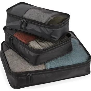 Pláštěnka na batoh BagBase Úložný obal na oblečení - set BG459 Black one size