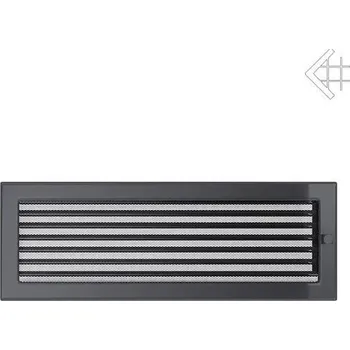 Větrací mřížka Kratki krbová mřížka 17x49 grafit s žaluzií