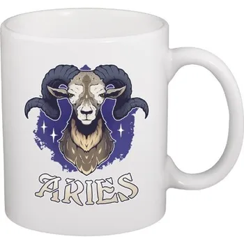 Hrnek malý bílý s potiskem Aries