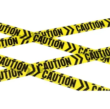 Karnevalový doplněk Dekorační páska - Caution