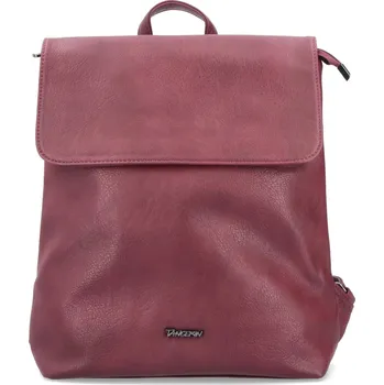Městský batoh Elegantní batoh koženého vzhledu s klopou 8009 bordó + doprava zdarma, TANGERIN