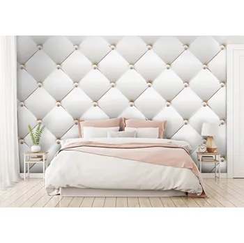 Fototapeta Tapeta Texturovaná prošívaná kůže (vliesová fototapeta)