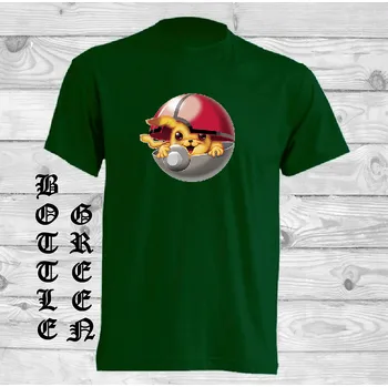 Dívčí tričko detske-levne-bavlnene-tricko-potisk-Pikachu-Star-Wars Barva: Bottle green - lahvově zelená, velikost: 152