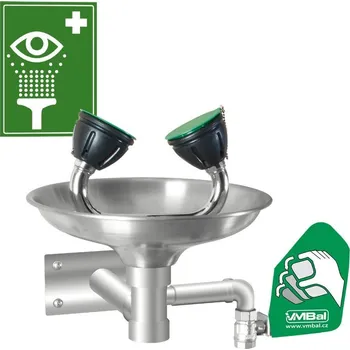 Sprchová hlavice Oční bezpečnostní sprcha nástěnná, celonerezová + doprava zdarma