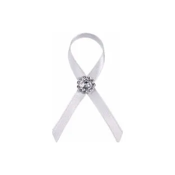 Svatební dekorace Mašle do klopy - bílá