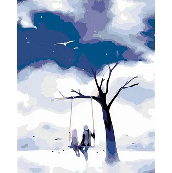 Malování podle čísel - Houpačka, 40x50 cm, bez rámu a bez vypnutí plátna